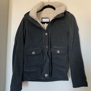 Sherpa lined button down jacket